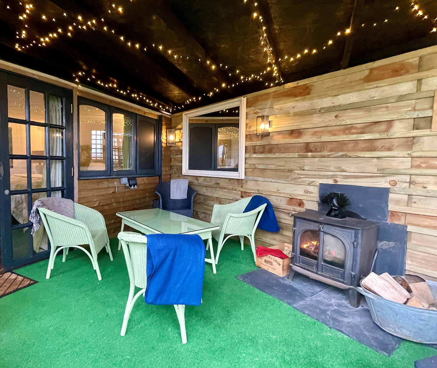 The Pool Cabin Outside Seating Area